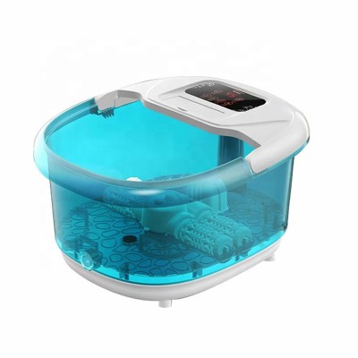 ETL Electric Heated Oxygen Water Portable Rolling Kneading Ion Foot Spa Bath Massager Tub with Rotating Ball