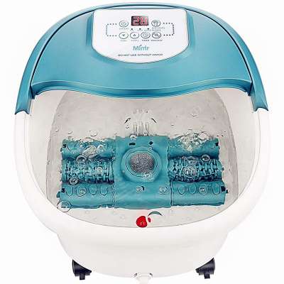 Mimir OEM&ODM ABS Plastic 500W Foot Spa Bath Massager with Heat Bubbles Vibration Function